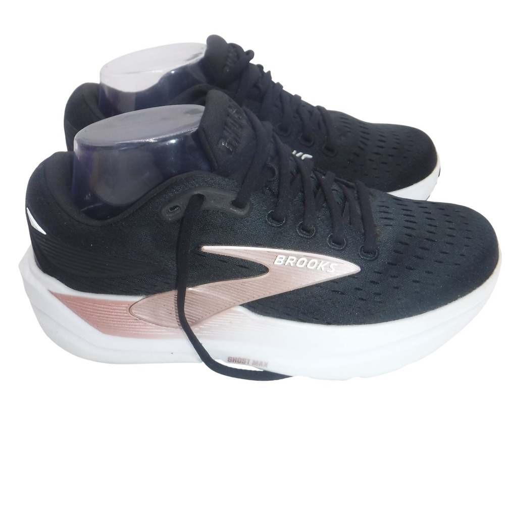 Brooks Ghost Max Womens Running Shoes Black Rose Gold 1204571B043 Size 8